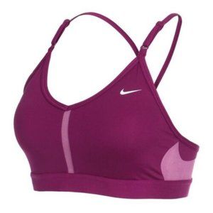 Nike Indy Womens Light Support V-Neck Sports Bra in Purple Size Large